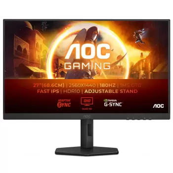 Монитор для ПК AOC Q27G4XF 27" 180Hz 2K, QHD IPS Цвет:чёрный - параллельный импортер
