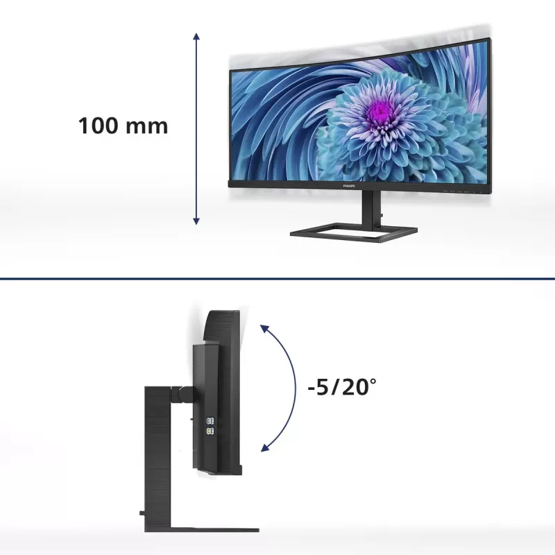 Монитор для ПК Philips 346E2CUAE 34" 21:9 WQHD USB-C 346E2CUAE/00 VA