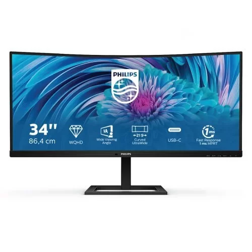 Монитор для ПК Philips 346E2CUAE 34" 21:9 WQHD USB-C 346E2CUAE/00 VA