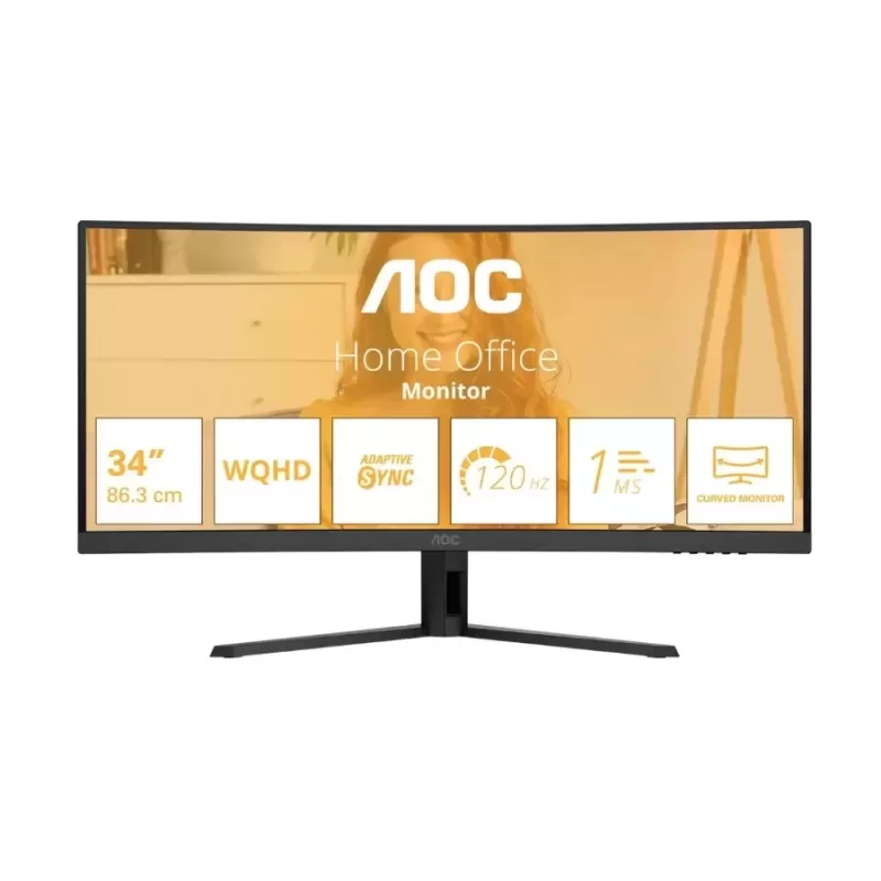 Computer Monitor AOC 34 UltraWide Curved Monitor CU34B3E CU34B3E 34" VA