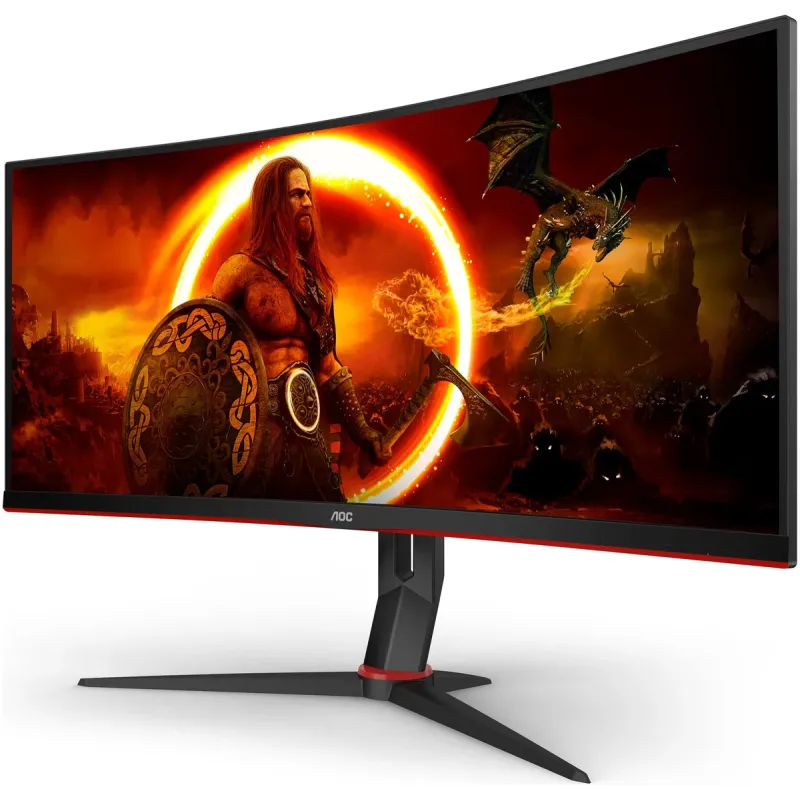 Игровой Монитор AOC CU34G2XP 34" Curved UWQHD VA 180Hz CU34G2XP/BK Цвет:чёрный, красный - параллельный импортер Игровой Монитор AOC CU34G2XP 34" Curved UWQHD VA 180Hz CU34G2XP/BK Цвет:чёрный, красный - параллельный импортер