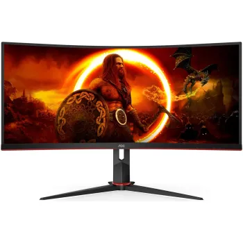 Игровой Монитор AOC CU34G2XP 34" Curved UWQHD VA 180Hz CU34G2XP/BK Цвет:чёрный, красный - параллельный импортер