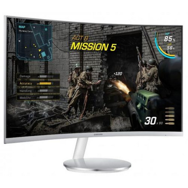 Computer Monitor Samsung C27F591FD Curved 27" FHD VA Color:white - official importer
