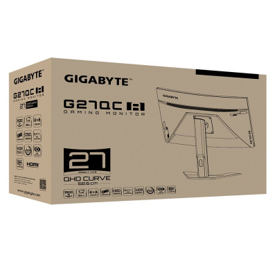 Gaming Monitor Gigabyte G27QC A Curved 27" 165Hz WQHD, 2K VA Color:black Gaming Monitor Gigabyte G27QC A Curved 27" 165Hz WQHD, 2K VA Color:black