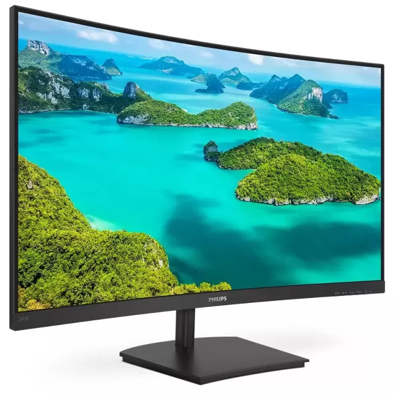 מסך מחשב Philips 241E1SC 23.6" 75Hz FHD VA צבע שחור - יבואן רשמי