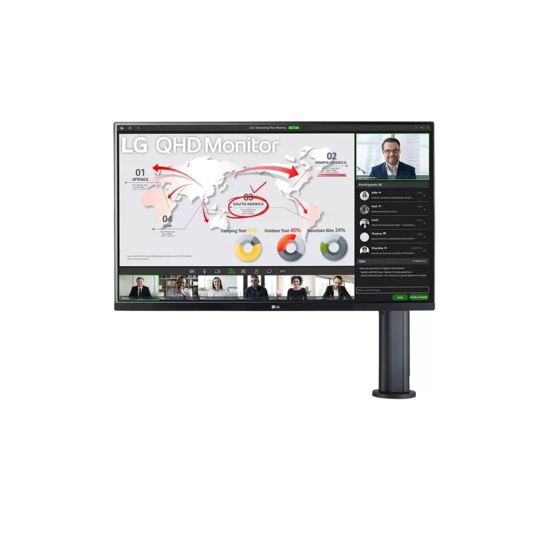 Computer Monitor LG 32" 32QP880-B QHD IPS 32QP880-B 31.5" 75Hz Color:black - parallel importer