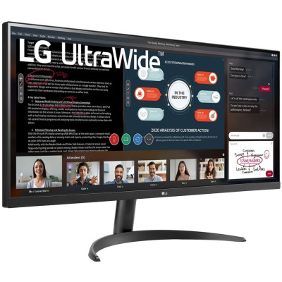 Монитор для ПК LG 34" 34WP500-B FHD Ultra Wide IPS HDMI 75Hz Цвет:черный - параллельный импортер Монитор для ПК LG 34" 34WP500-B FHD Ultra Wide IPS HDMI 75Hz Цвет:черный - параллельный импортер