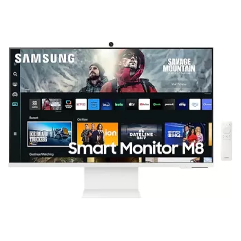 מסך מחשב Samsung S32CM801UU 32" M80C, USB-C, UHD Warm לבן Smart Monitor with - יבואן מקביל