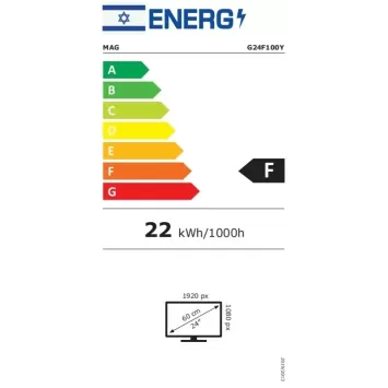 Computer Monitor MAG G24F100Y 23.8" 100Hz FHD IPS Color:black