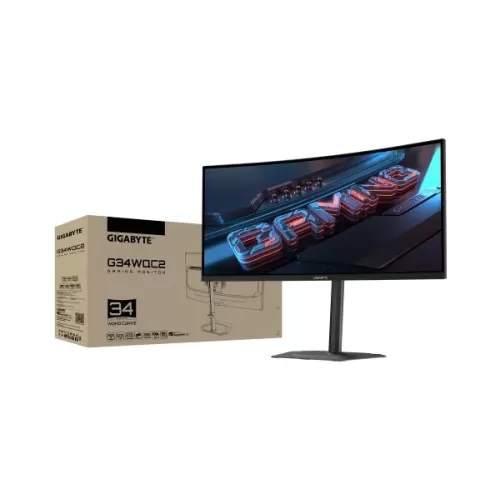 מסך גיימינג Gigabyte G34WQC2 G34WQC2 EK קעור 34" 200Hz WQHD VA צבע שחור