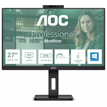 Монитор для ПК AOC with Q27P3CW 27" 100Hz 2K, QHD IPS Цвет:чёрный - параллельный импортер