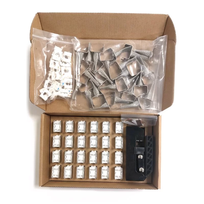ערכת שקעי רשת Luggar CAT6A Keystone Jack Tool & Set HP-24KJ6A-SET