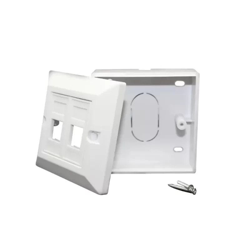 Network accessory Luggar 2-Port Faceplate 25x25mm white HP-FP-25-2
