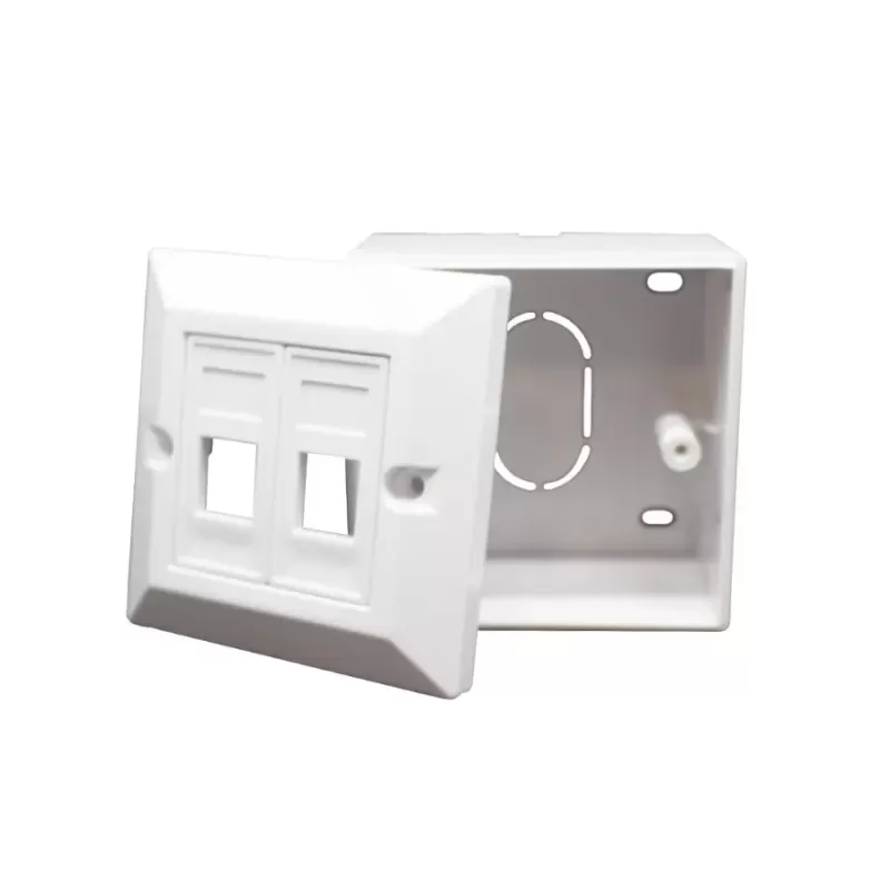 Network accessory Luggar 2-Port Faceplate 45x45mm HP-FP-45-2