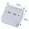 שקע טלפון Luggar On Wall Box Dual UK Telephone Jack HP-FP-OW-2UK
