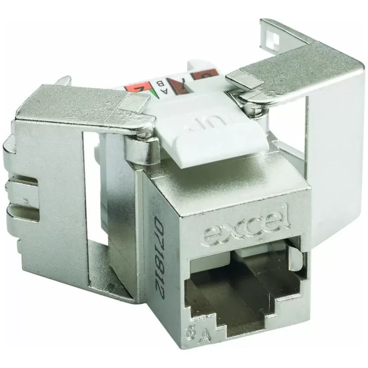 разъём Excel Cat6A FTP Low Profile Toolless 100-181 Цвет:серебряный