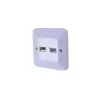 קופסת שקע Luggar In Wall Plastic Box for Dual UK Telephone Jack HP-FP-IW-2UK