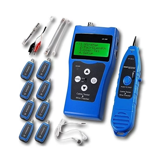 בודק כבלי רשת Luggar Network Tester Kit with 8 Remotes HP-TESTER-NF388