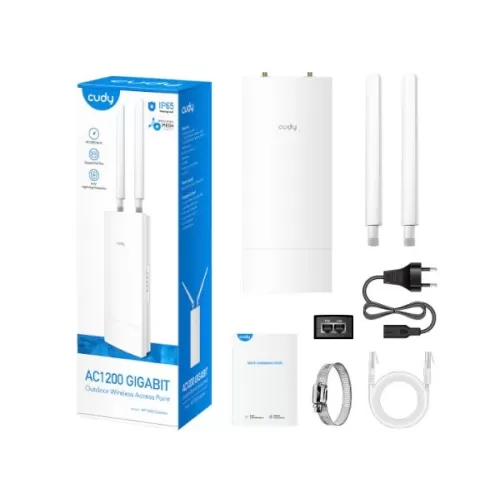 נקודת גישה CUDY Outdoor AC1200 Wireless Access Point AP1300 Outdoor 1.0 צבע לבן נקודת גישה CUDY Outdoor AC1200 Wireless Access Point AP1300 Outdoor 1.0 צבע לבן