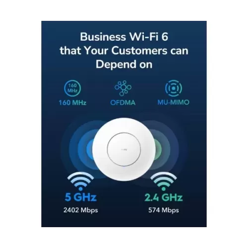 Access point CUDY AP3000 2.5G AP WIFI6 Mesh Wall Mount POE Cudy AP3000 PoE w/o PSU Color:white Access point CUDY AP3000 2.5G AP WIFI6 Mesh Wall Mount POE Cudy AP3000 PoE w/o PSU Color:white