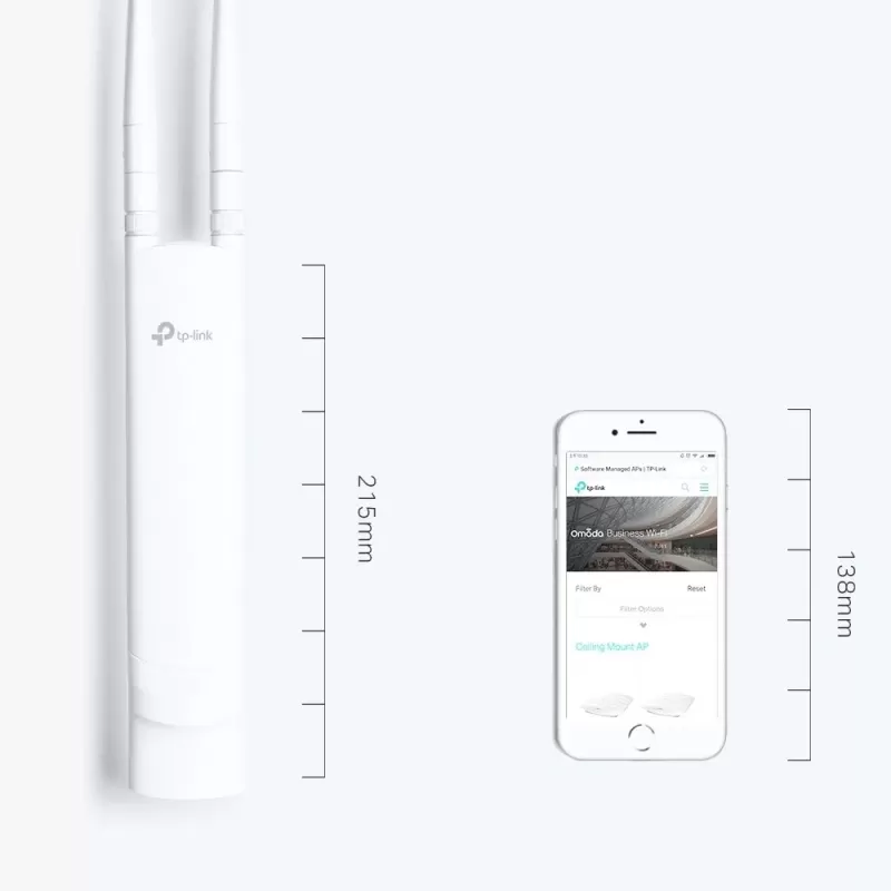 נקודת גישה Omada EAP110 Outdoor Access Point EAP110 צבע לבן