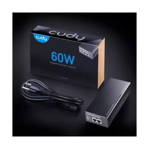 Syringe CUDY 60W Gigabit PoE Injector Adapter up to 100 Meters POE300 Color:black Syringe CUDY 60W Gigabit PoE Injector Adapter up to 100 Meters POE300 Color:black