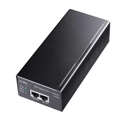Syringe CUDY 60W Gigabit PoE Injector Adapter up to 100 Meters POE300 Color:black Syringe CUDY 60W Gigabit PoE Injector Adapter up to 100 Meters POE300 Color:black