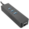 Network Adapter Gold Touch USB3.1 Type-C To LAN Gigabit Adapter + 3 Ports USB3.0 Hub SU-USB3.1-LAN-3HUB Color:black