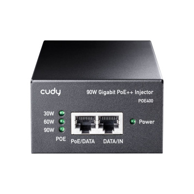 Syringe CUDY 90W Gigabit PoE Injector Adapter up to 100 Meters POE400 Syringe CUDY 90W Gigabit PoE Injector Adapter up to 100 Meters POE400