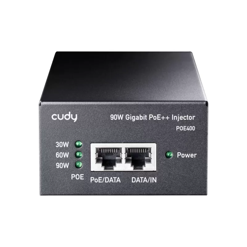 Syringe CUDY 90W Gigabit PoE Injector Adapter up to 100 Meters POE400 Color:black