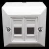 Plastic box for two connectors Plastic box for two RJ-45 connectors Plastic box Cat5 N1082
