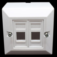 Plastic box for two connectors Plastic box for two RJ-45 connectors Plastic box Plastic box for two connectors Plastic box for two RJ-45 connectors Plastic box