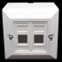 קופסאת פלסטיק לשני מחברים Plastic box for two RJ-45 connectors Plastic box Cat5 N1082