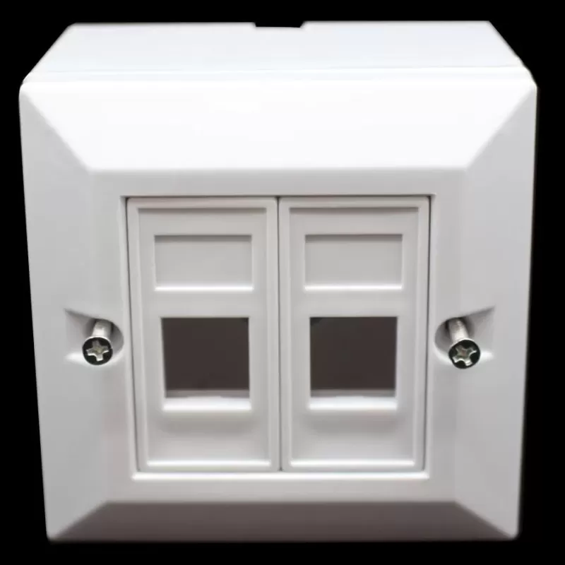 Plastic box for two connectors Plastic box for two RJ-45 connectors Plastic box Cat5 N1082