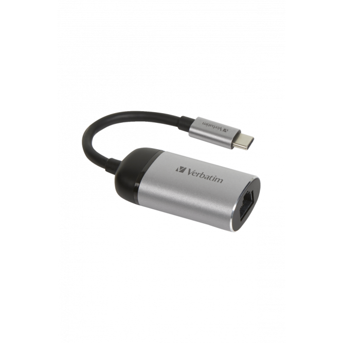 מתאם רשת Verbatim USB-C to Gigabit Ethernet Adapter 49146 צבע כסוף