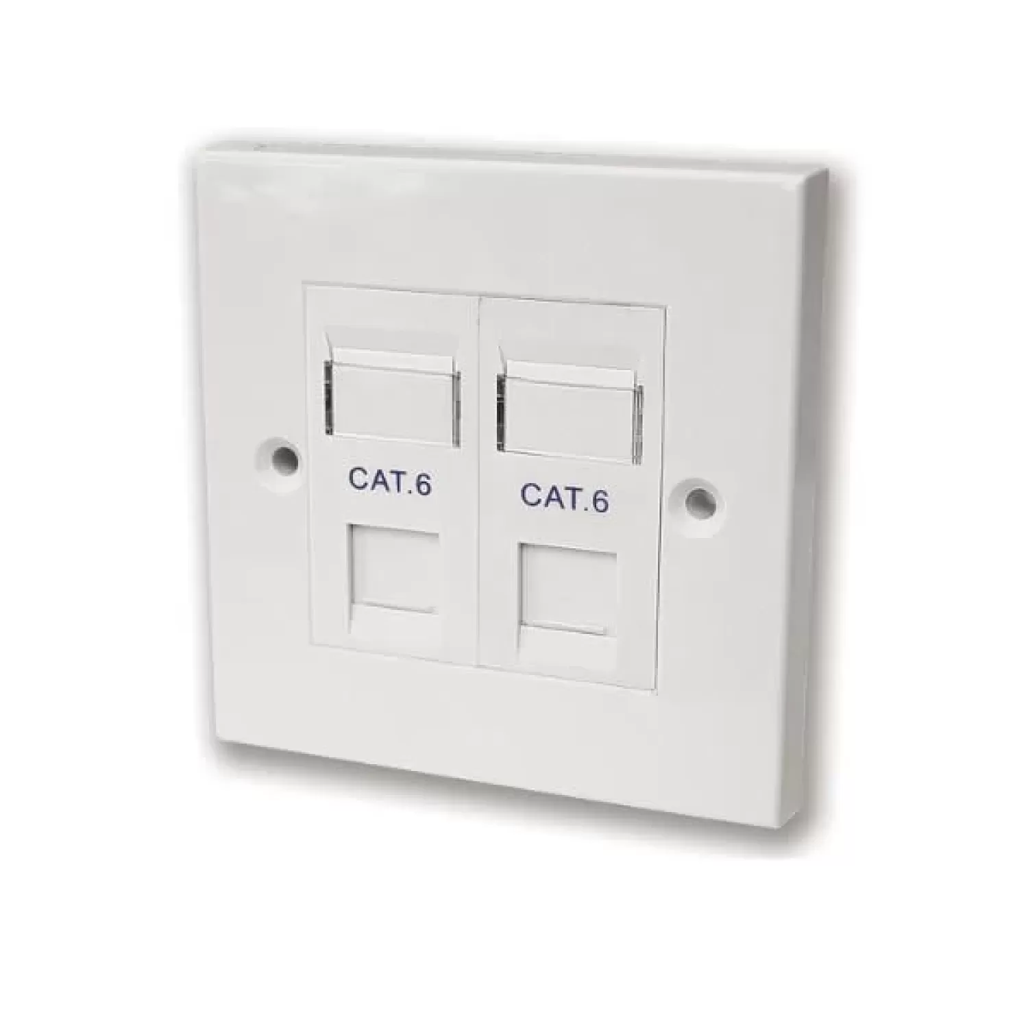 Box with two outlets without socket Box with two ports without RJ-45 socket Deep plastic box Cat6 N1084