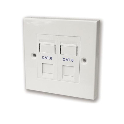קופסא עם שתי יציאות ללא שקע Box with two ports without RJ-45 socket Deep קופסא עם שתי יציאות ללא שקע Box with two ports without RJ-45 socket Deep