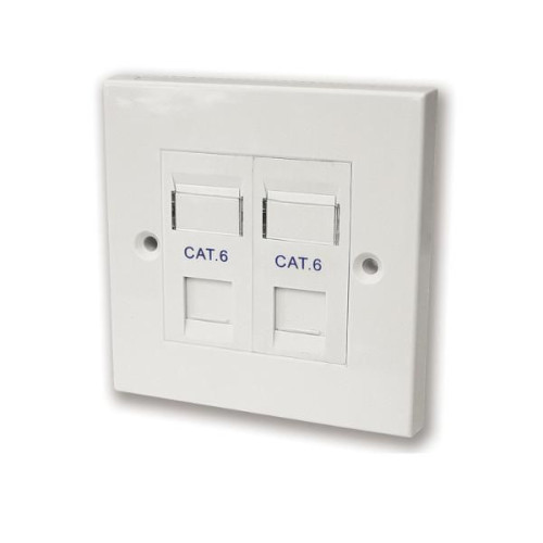 Box with two outlets without socket Box with two ports without RJ-45 socket