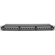 Panel 24 connectors RJ-45 CAT 6 N3246 Color:black Panel 24 connectors RJ-45 CAT 6 N3246 Color:black
