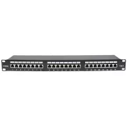 Panel 24 connectors RJ-45 CAT 6 N3246 Color:black Panel 24 connectors RJ-45 CAT 6 N3246 Color:black