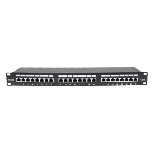Panel 24 connectors RJ-45 CAT 6 N3246 Color:black Panel 24 connectors RJ-45 CAT 6 N3246 Color:black