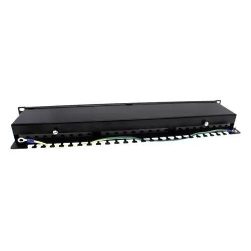 Panel 24 connectors RJ-45 CAT 6 N3246 Color:black Panel 24 connectors RJ-45 CAT 6 N3246 Color:black