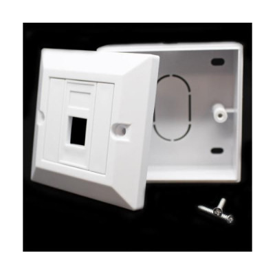 קופסת פלסטיק Plastic box RJ-45 Plastic box Cat5 N1080 צבע לבן