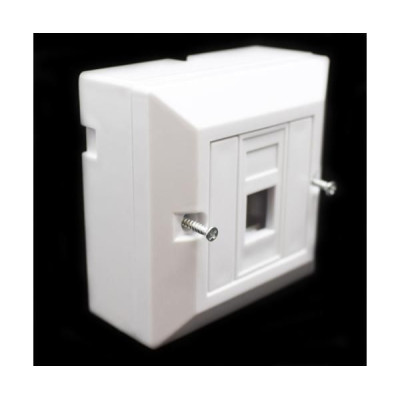 קופסת פלסטיק Plastic box RJ-45 Plastic box Cat5 N1080 צבע לבן