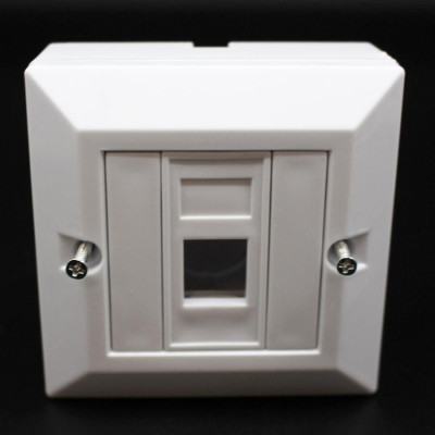 קופסת פלסטיק Plastic box RJ-45 Plastic box Cat5 N1080 צבע לבן