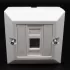 קופסת פלסטיק Plastic box RJ-45 Plastic box Cat5 N1080 צבע לבן
