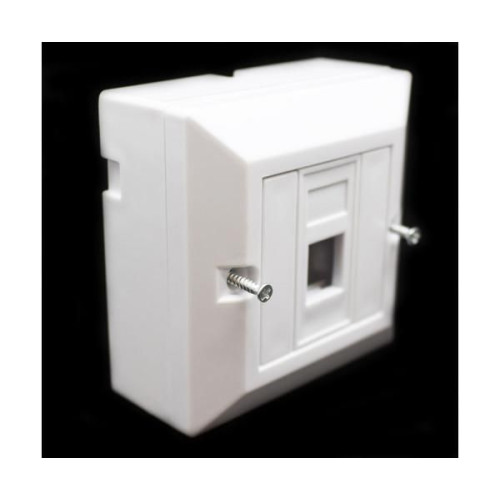 Box with one outlet without socket RJ-45 Deep plastic box Cat6 N1083