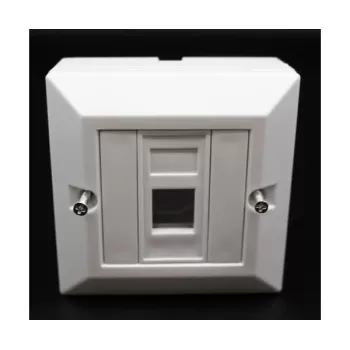 Box with one outlet without socket RJ-45 Deep plastic box Cat6 N1083 Box with one outlet without socket RJ-45 Deep plastic box Cat6 N1083