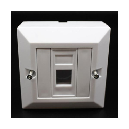 Box with one outlet without socket RJ-45 Deep plastic box Cat6 N1083