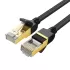 כבל רשת UGREEN CAT7 F/FTP | 10Gbps | 600MHz | 28AWG | 5m Gold Plated Cable 11271 צבע שחור